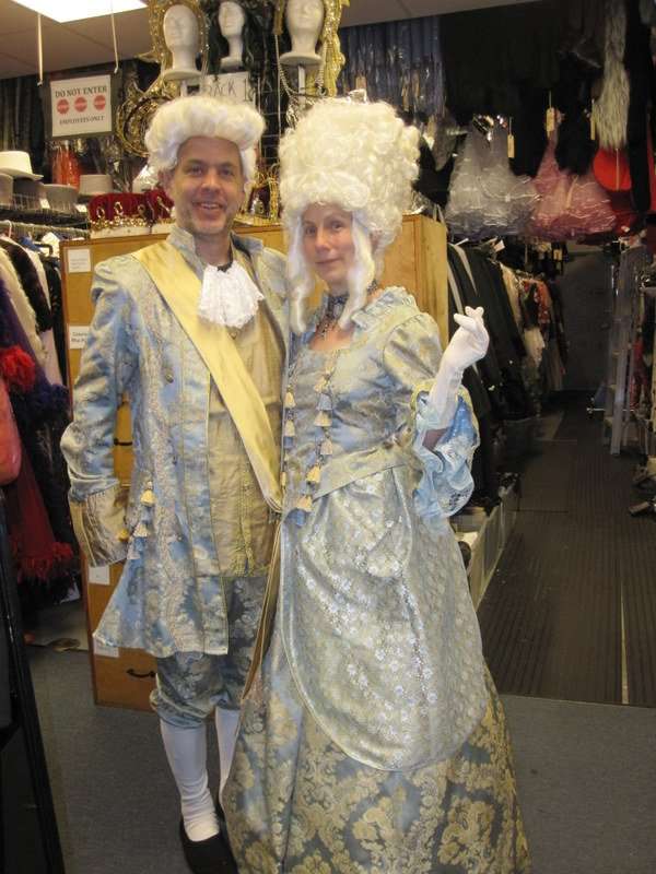Colonial Male and Female Marie Antoniette Blue